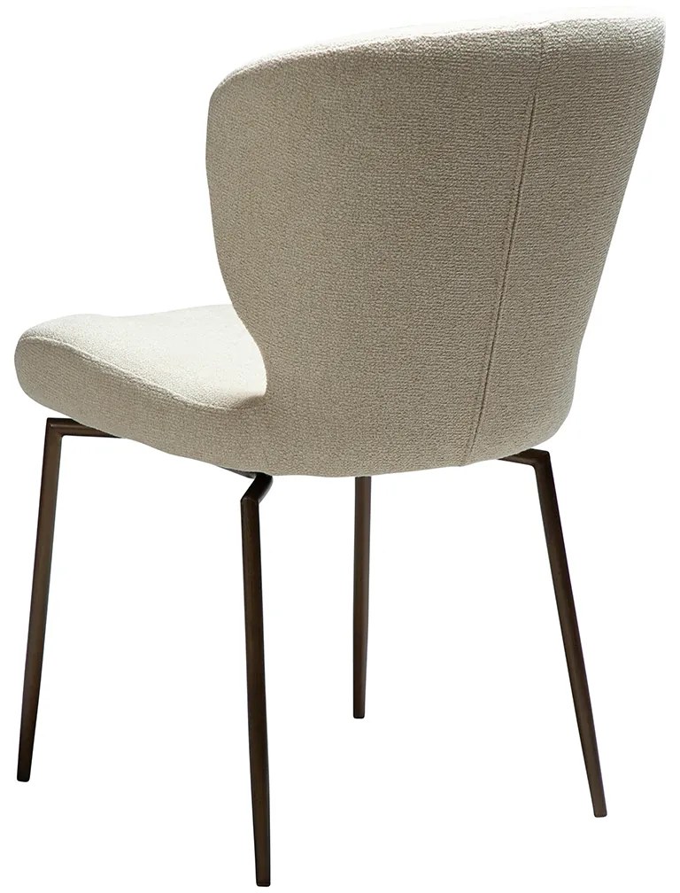 Dan-Form Glory Swivel Draaibare Eetkamerstoel Almond Shimmer Boucle