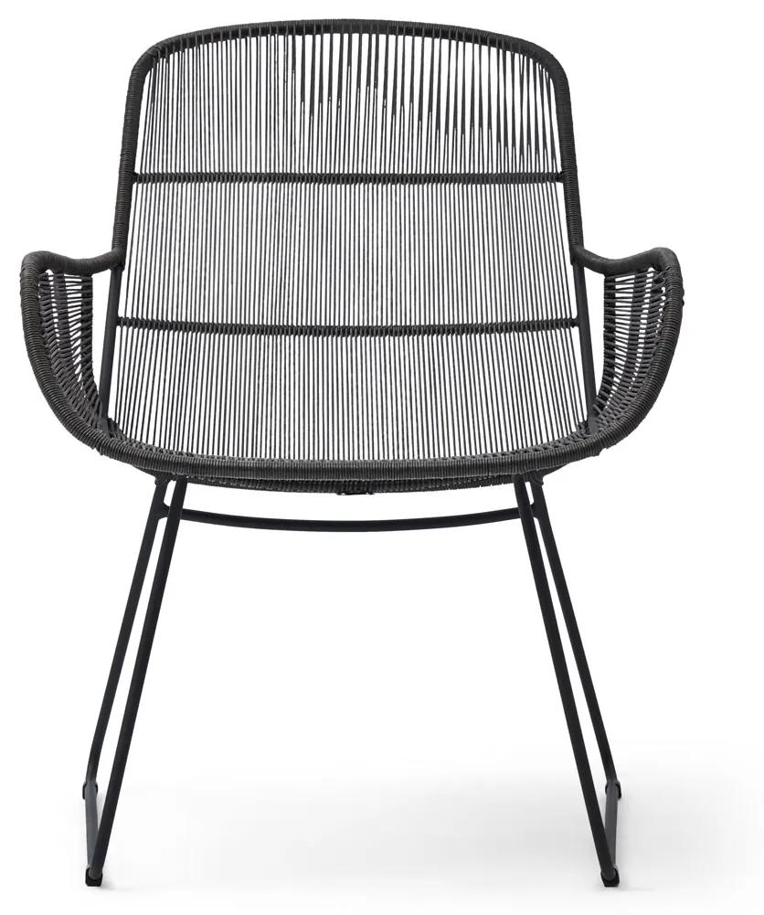 Rivièra Maison - Hartford Outdoor Lounge Chair Espresso/Lava - Kleur: zwart
