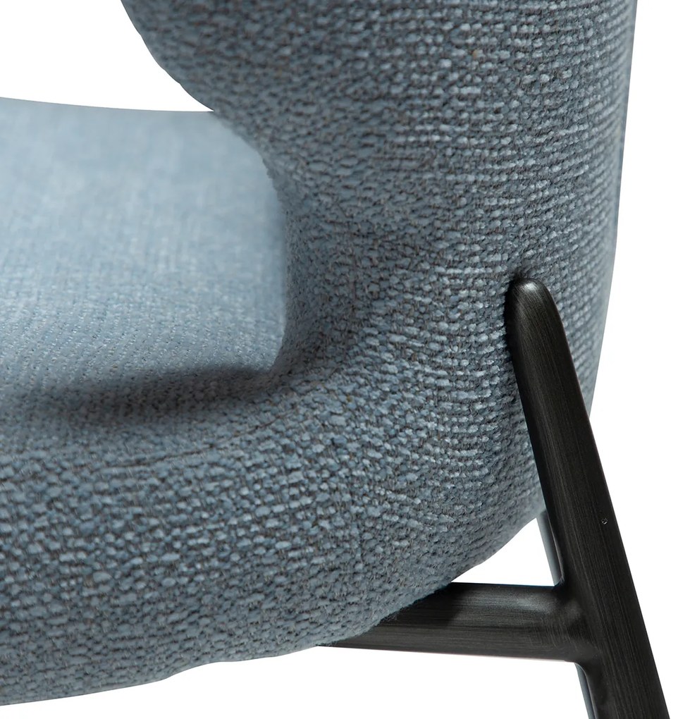 Dan-Form Glory Luxe Eetkamerstoel Blauw Boucle