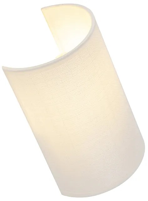 Smart wandlamp wit incl. Wifi A60 - Simple Drum Jute