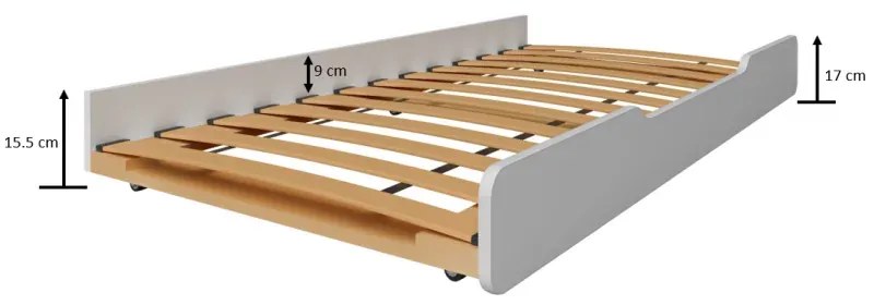 Kinderen Roze Uitschuifbaar eenpersoonsbed op onderschuifbed - Picasso 5059914069769 Children's Beds Home, 200x90, 12 cm schuimmatras met hoge veerkra