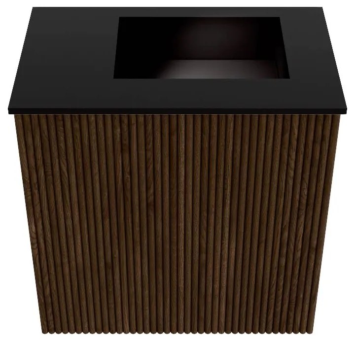 Mondiaz Joya 40cm toiletmeubel walnut met wastafel faye rechts 1 kraangat urban