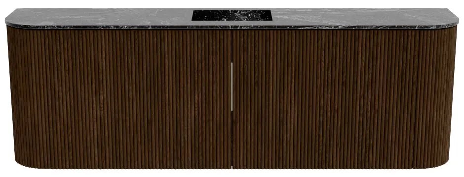 Mondiaz Joya DLux 125cm toiletmeubel ronding links/rechts walnut met wastafel faye midden zonder kraangat lava