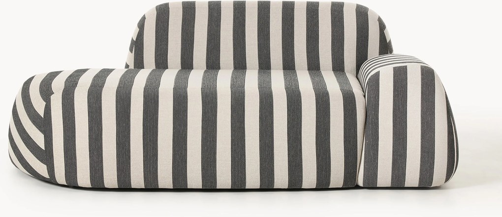 Gestreepte bank Wolke (2-zits) met chaise longue