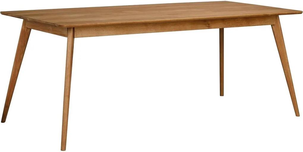 Nordiq Yumi dining table - Eikenhout - L190 x B90 x H75 cm- Eettafels - Eetkamertafel - Rond - Retro - Vintage - Scandinavisch design