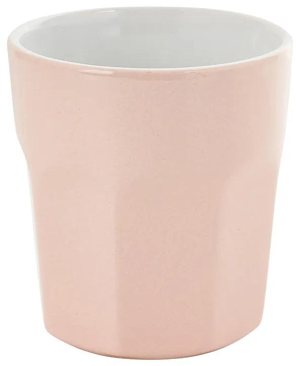 Koffiemok facet - roze - 150 ml