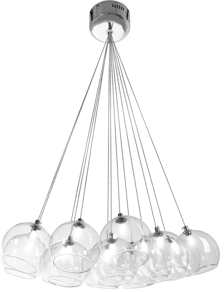 Plafondlamp hangende glazen bollen APP561-13CP