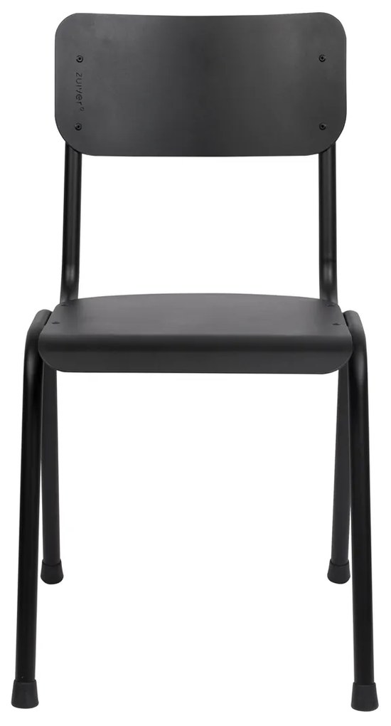 Zuiver Back To School Outdoor Tuinstoel Stapelbaar Aluminium Zwart