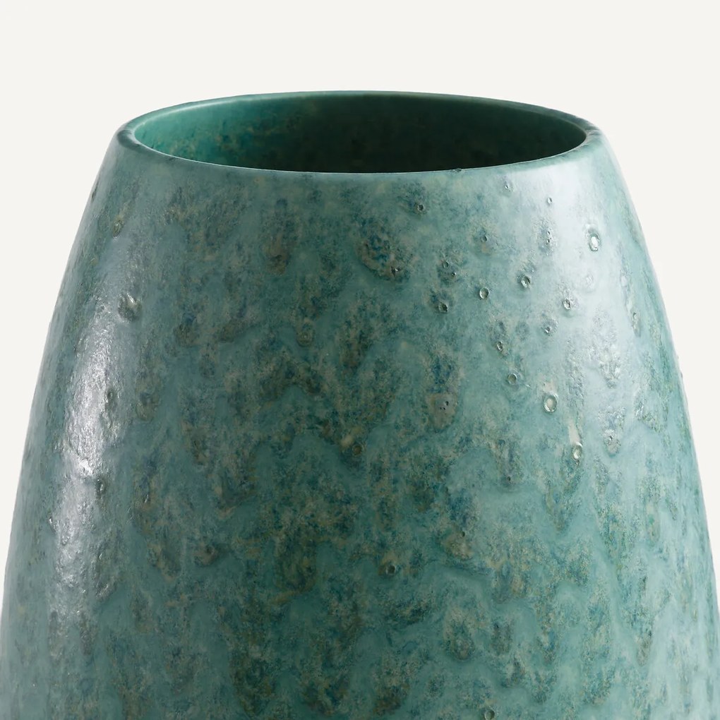 Tweekleurige vaas van geglazuurd aardewerk, DOLO