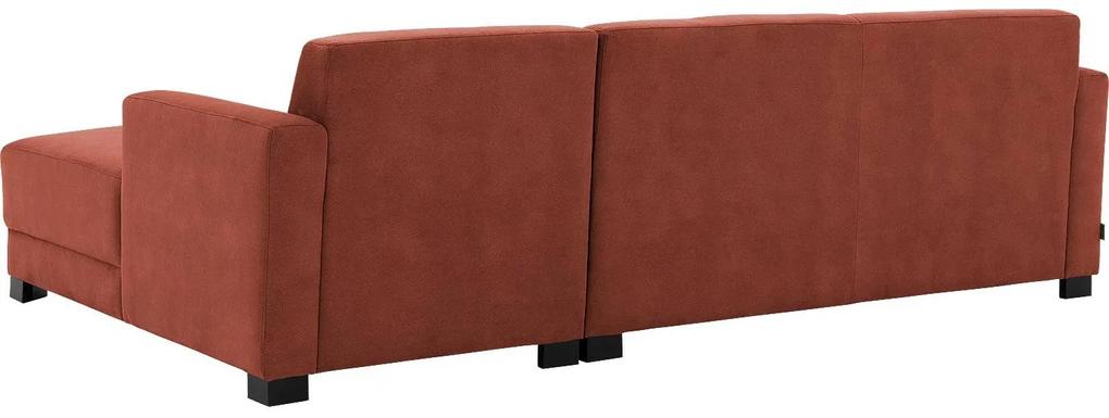 Goossens Zitmeubel My Style rood, microvezel, 2,5-zits, stijlvol landelijk met chaise longue rechts