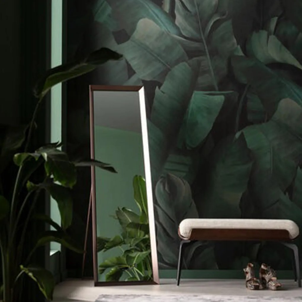 Staande Spiegel Taupe Bruine Rand - 45x160cm