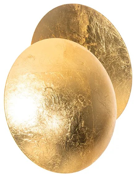 Moderne wandlamp goud rond 20cm - Sunrise