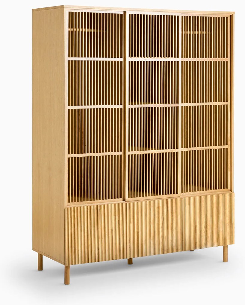 Kast van eikenhout en fineer, 6 deuren, Bilbao