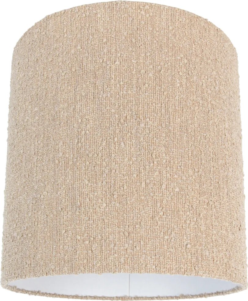 Stoffen lampenkap beige met bouclé stof 40/40/40