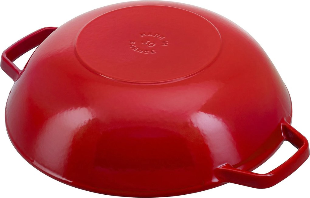 Staub Specialities Wok met glazen deksel 30 cm, Kersenrood - Specialities - Staub