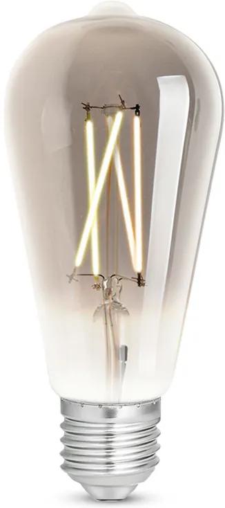 E27 Smart Wifi Led Lamp Filament Wiz St64 6,5w 2200-4500k Smokey | LEDdirect.nl