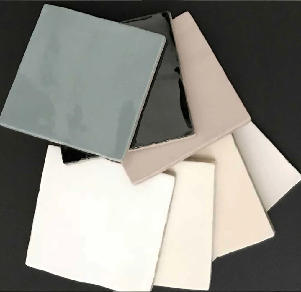 Terre d'Azur Malaga wandtegel met decor bestek 13x13cm beige