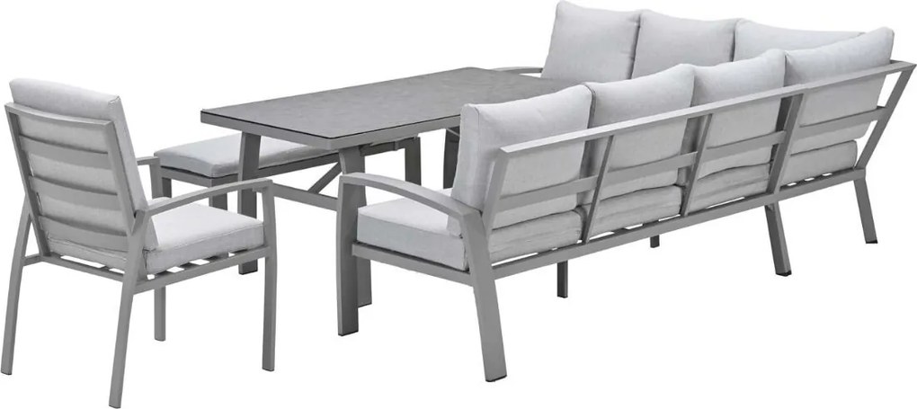 Garden Impressions Cameron lounge dining set 5-delig links - taupe