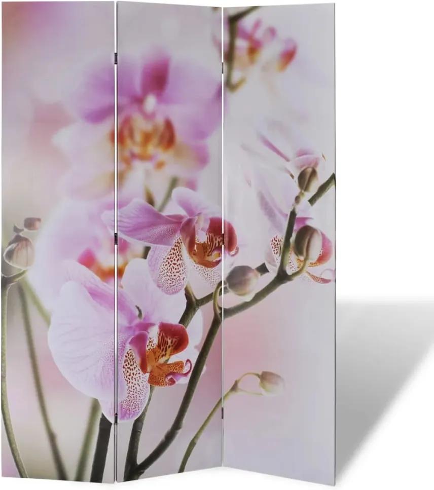 Kamerscherm inklapbaar bloem 120x170 cm