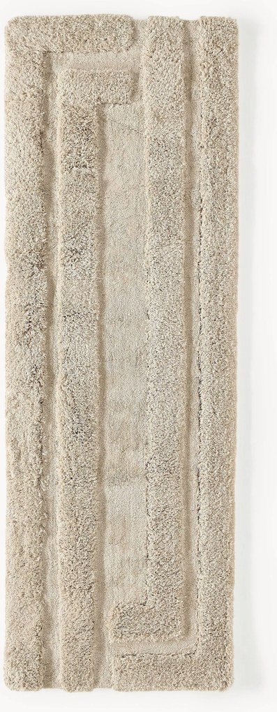 Pluizige hoogpolige loper Genève met verhoogde hoog-laag structuur