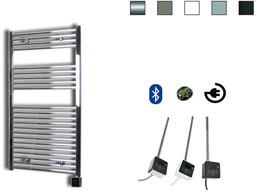 Sanicare elektrische design radiator 60x112cm chroom met Bluetooth en thermostaat rechts chroom
