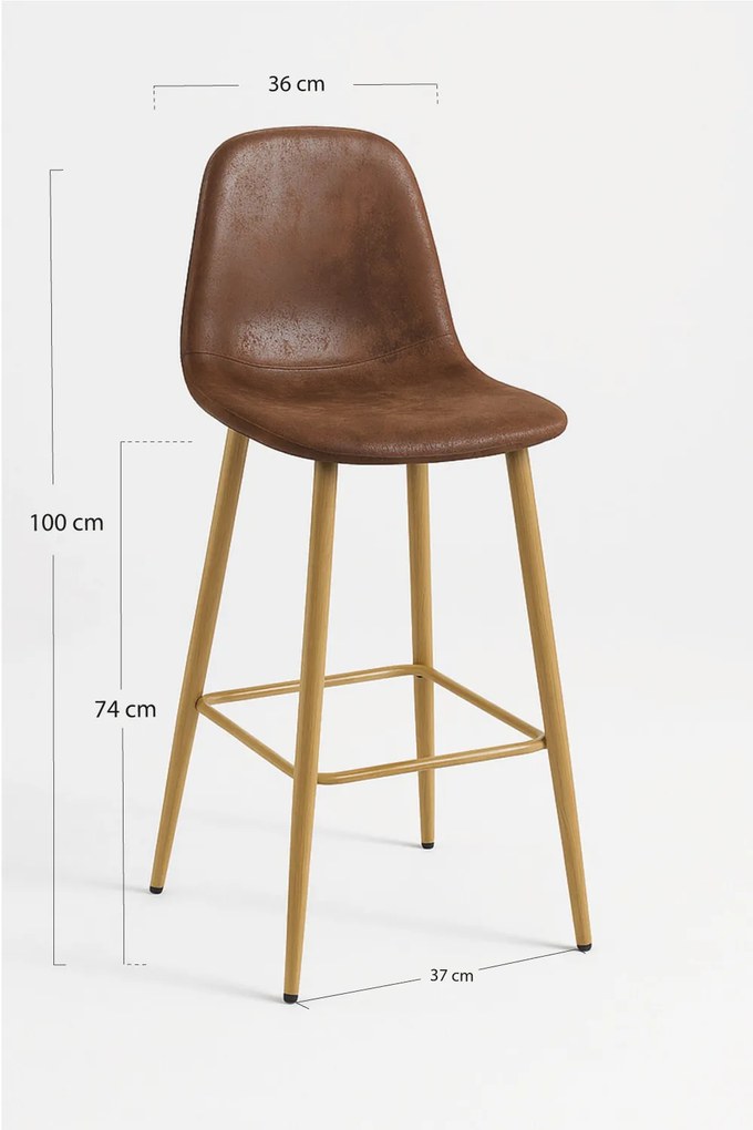 Teok Kunstlederen Kruk