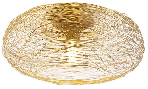 Design plafondlamp goud ovaal - Sarella
