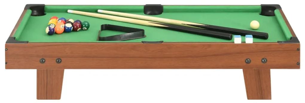 vidaXL Minipooltafel 3 Feet 92x52x19 cm bruin en groen