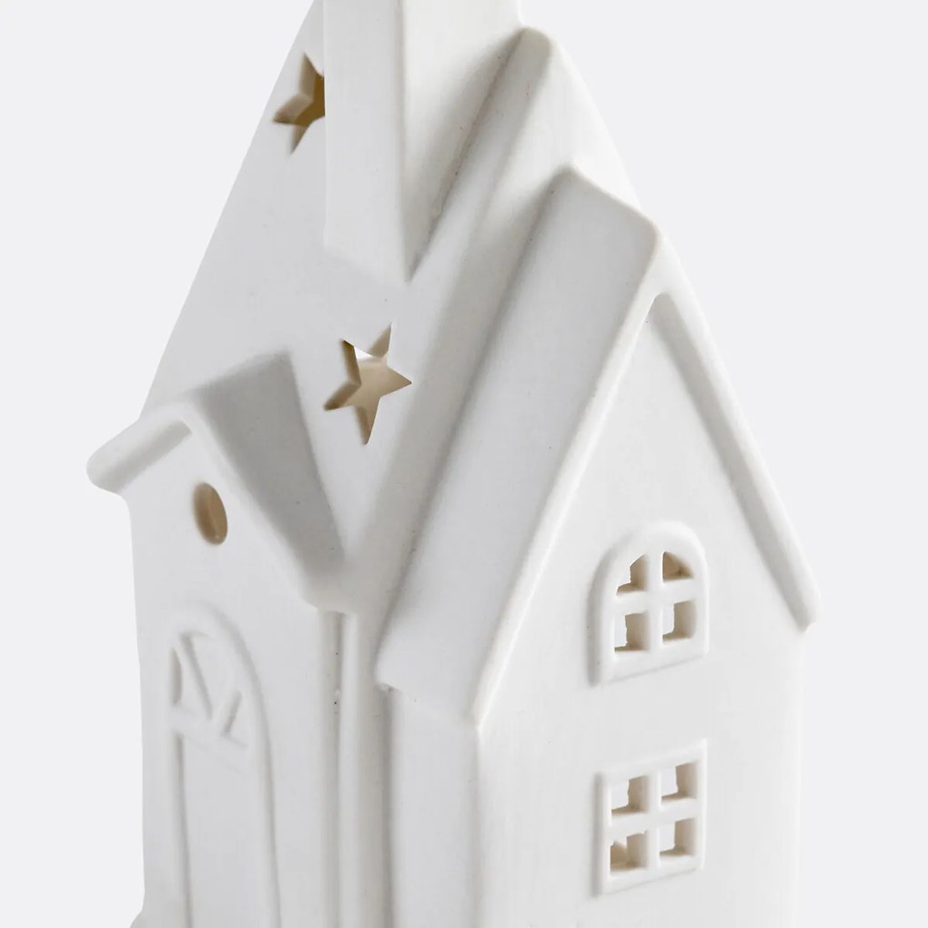 Kaarshouder huis, in keramiek, Caspar