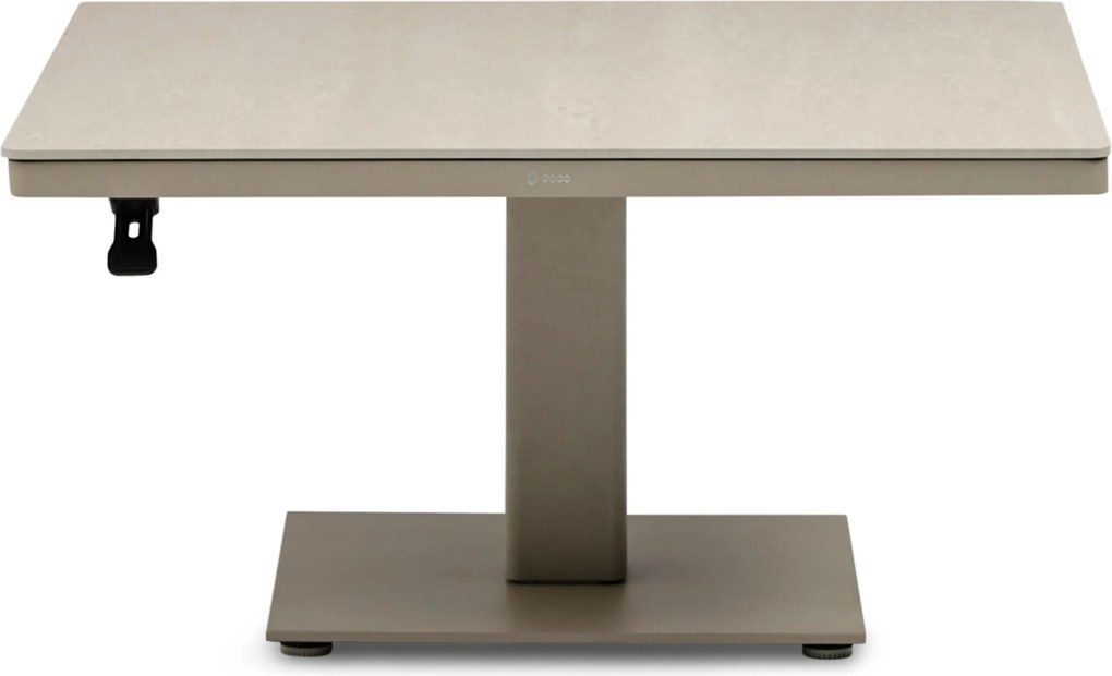 Tuintafel   90 x 90 cm  Zand/Beige   Tivano in hoogte verstelbare