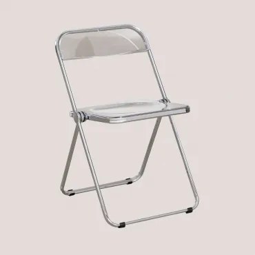 Verpakking Van 4 Kepko Opvouwbare Eetkamerstoelen Transparant - Sklum