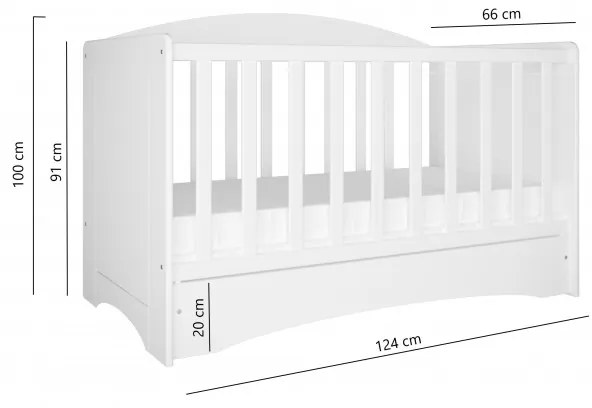 Zuigeling Kinderbed Pola - Voor baby's Pasgeborenen 5059914028858 Children's Beds Home, Matras van schuim / kokos / boekweit 11 cm Children's Beds Hom