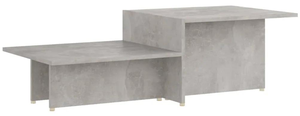 vidaXL Salontafel 111,5x50x33 cm bewerkt hout betongrijs