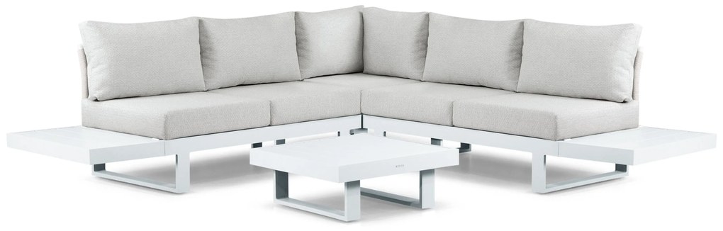 Hoek loungeset 5 personen Aluminium Wit  Lifestyle Garden Furniture Lorenzo