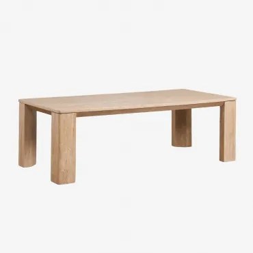 Rechthoekige Eettafel 240x110 Cm In Travertijn Gundemar Travertijn - Sklum