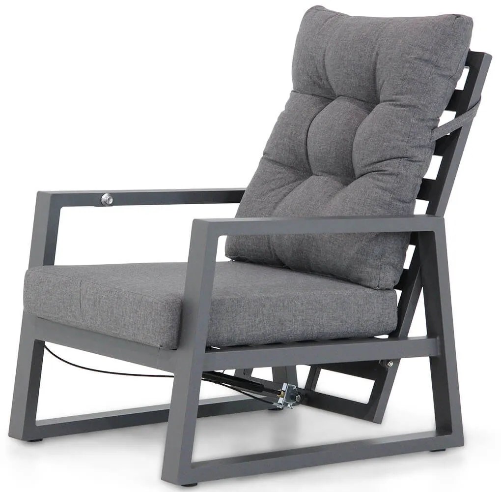 Stoel en Bank Loungeset Aluminium Grijs 4 personen Lifestyle Garden Furniture Batala