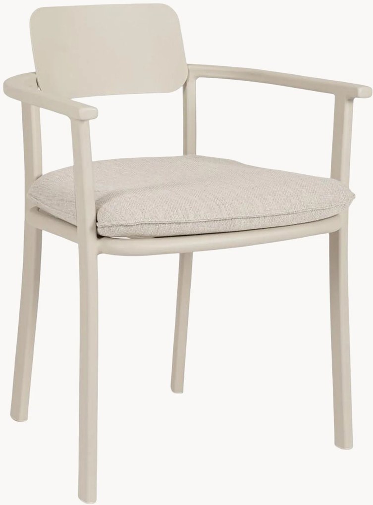 Stapelbare tuinstoelen Makena met armleuning, 4-delig