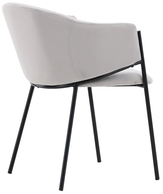 Jörn Eetkamerstoel - Sara -  Lichtgrijs - Fluweel - Jörn