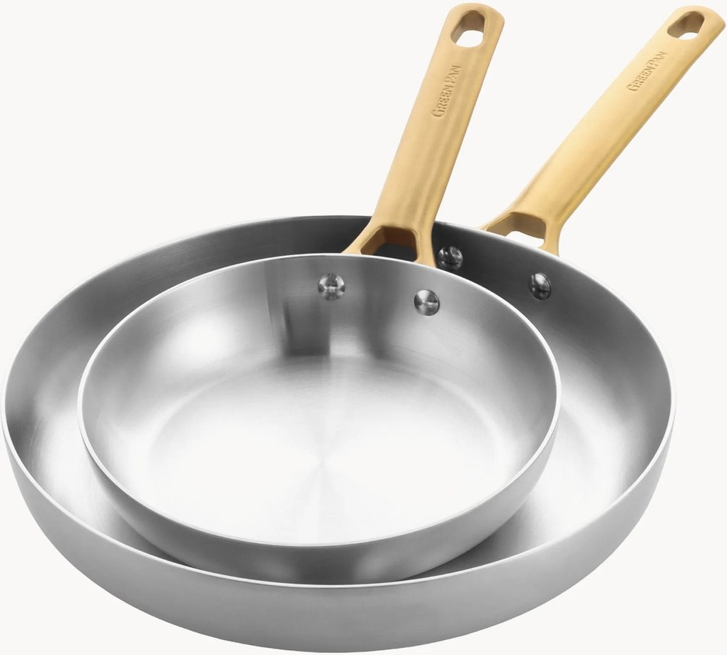 Braadpannen Padova met antiaanbaklaag, 2-delig