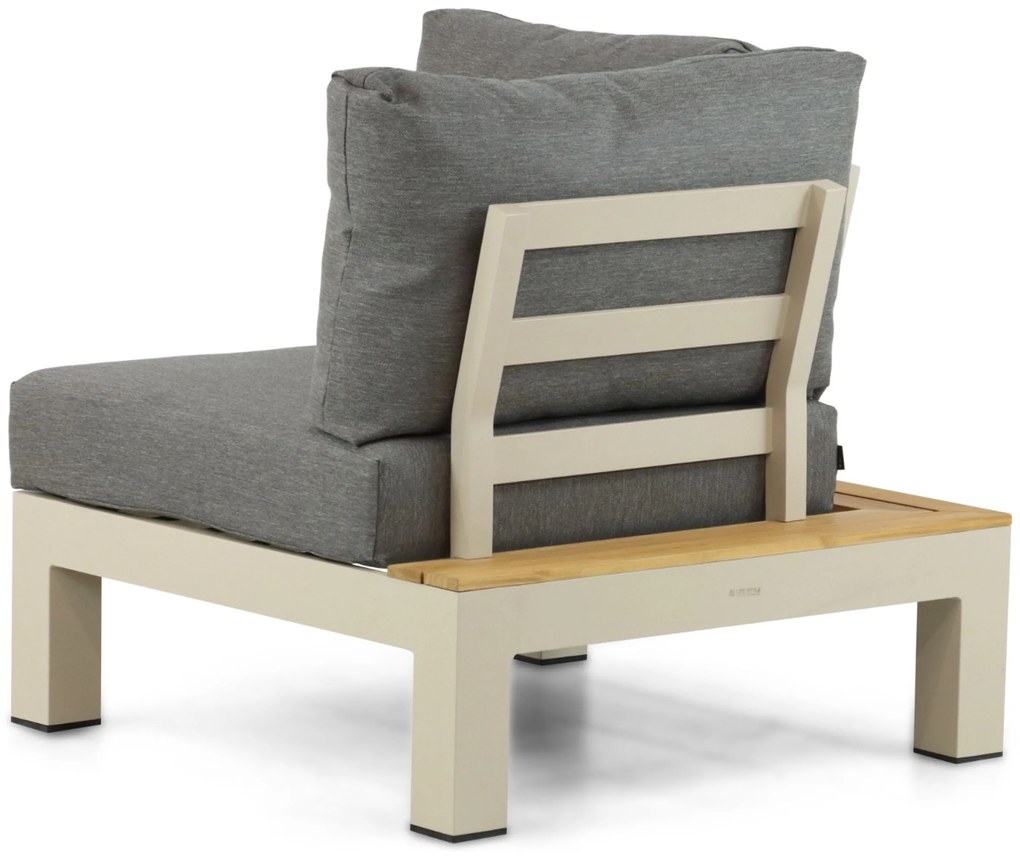 Loungeset 6 personen Aluminium/Teak Taupe Lifestyle Garden Furniture Vittoria