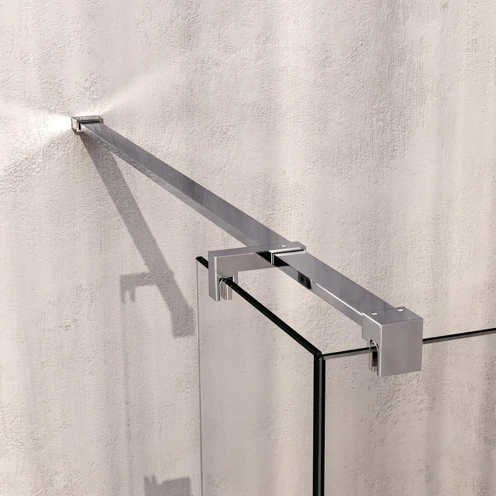 Brauer Void profielloze inloopdouche 100cm met 30cm zijwand chroom