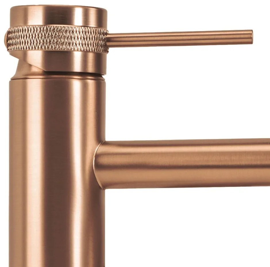 Wastafelkraan Rea Lungo Grip Copper Brush Low