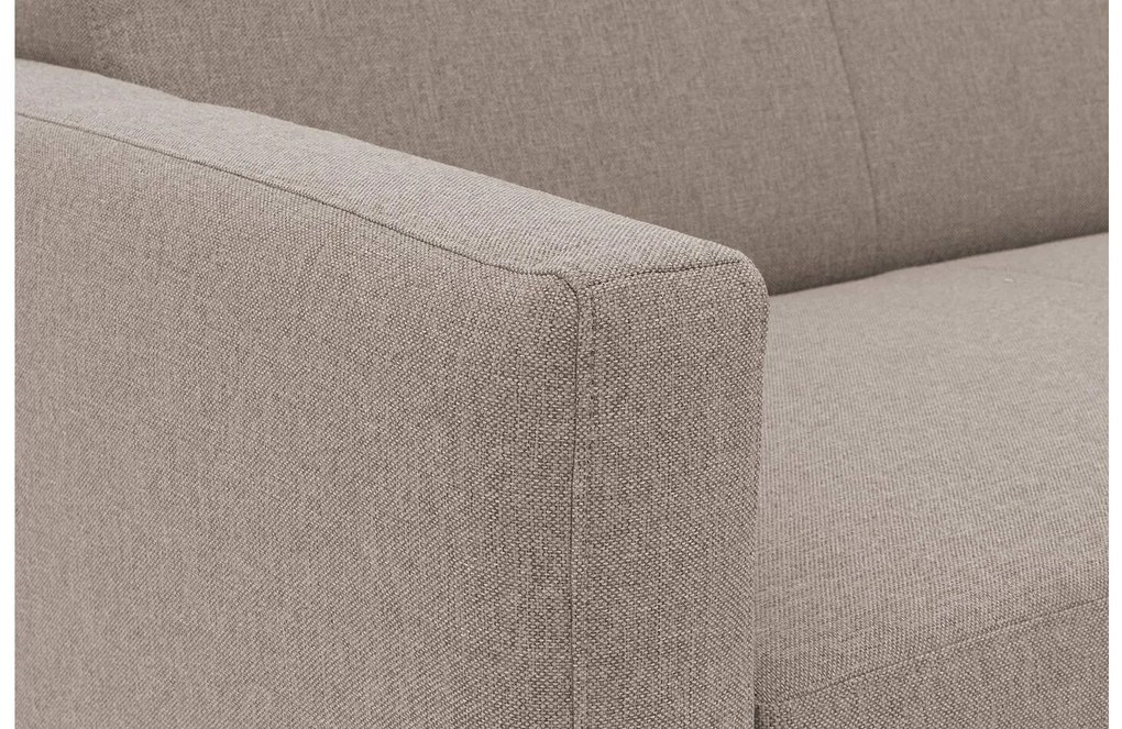 Goossens  Key West grijs, stof, 2-zits, modern design met ligelement rechts