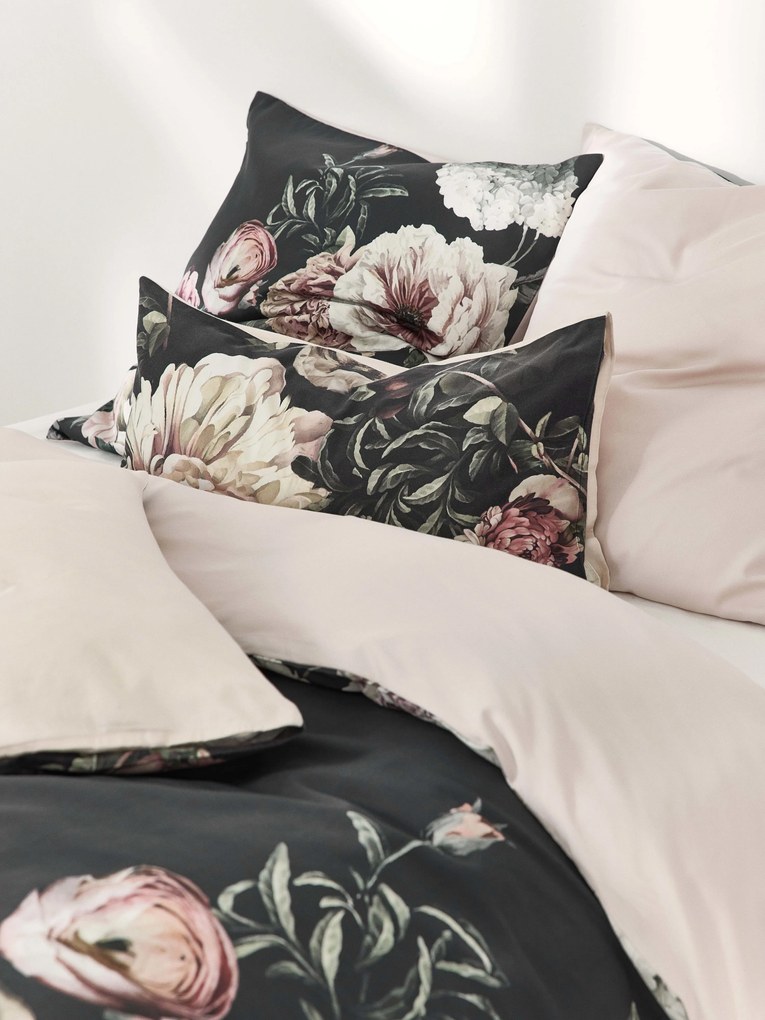 Katoensatijnen dekbedovertrek Blossom