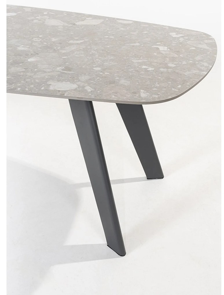 Dining Tuintafel rechthoekig 240 x 103 cm antraciet Aluminium/keramiek Grijs Montana