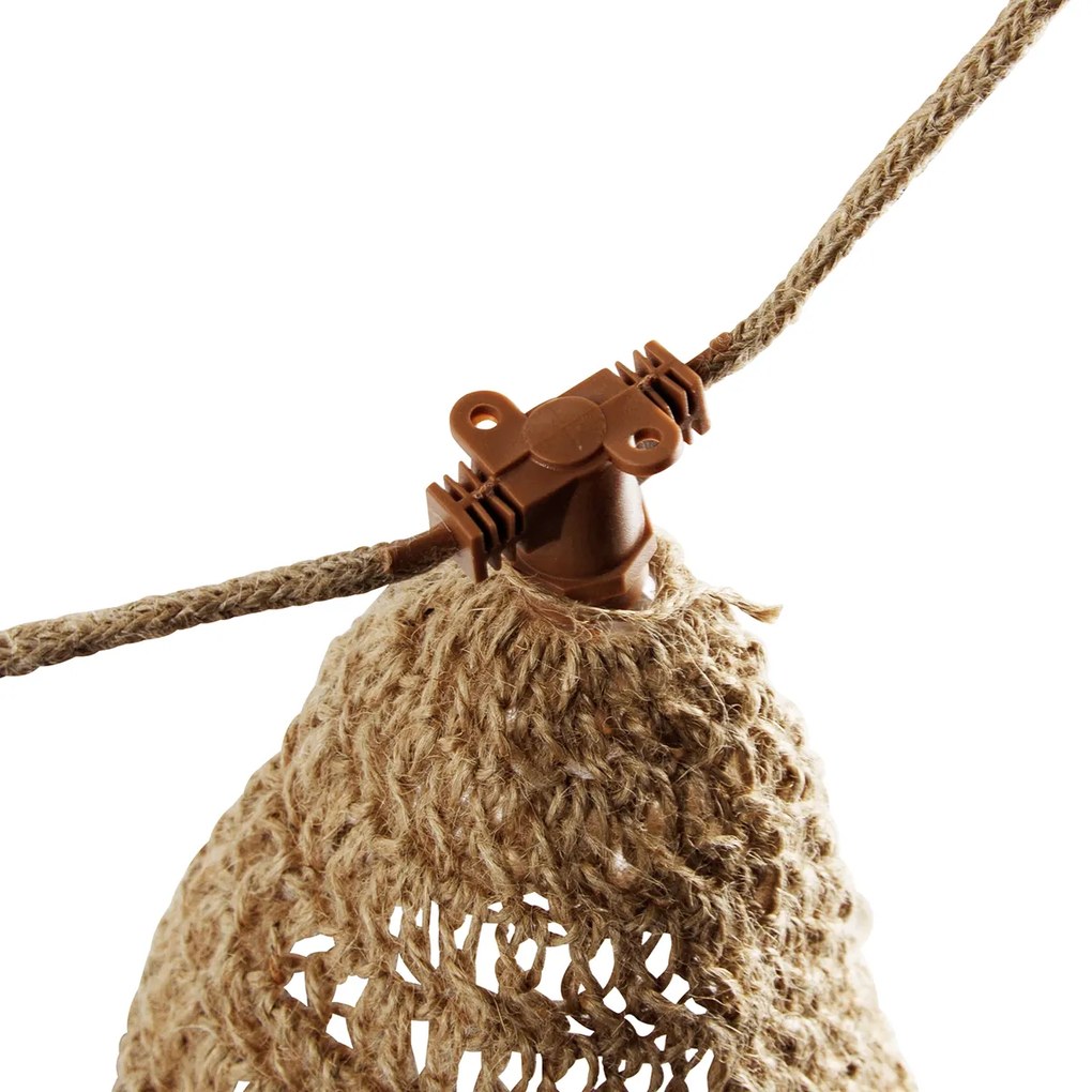 Lichtsnoer bruin 8m incl. LED 10-lichts IP44 solar oplaadbaar - Maro