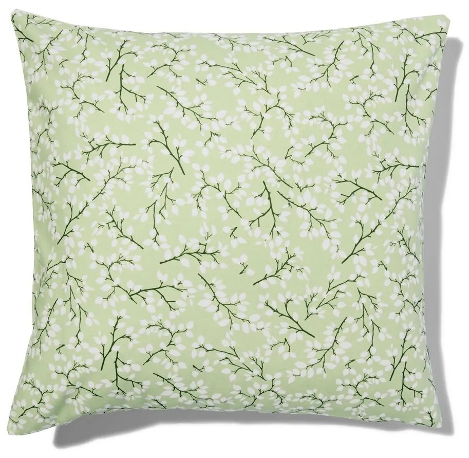 HEMA Kussenhoes Groen Met Bladeren 50x50 (groen)