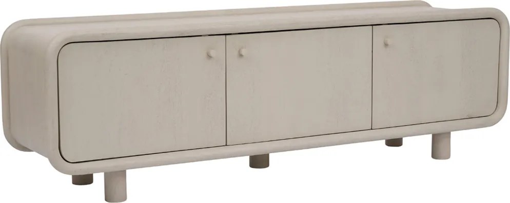 Beige Tv-meubel Met Ronde Hoeken 160 Cm - 160x43x50cm.