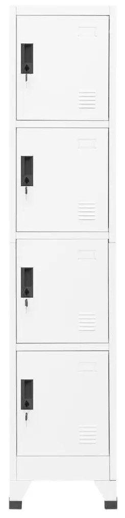 vidaXL Lockerkast 38x45x180 cm staal wit