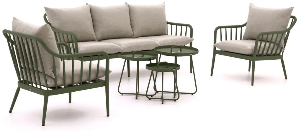 + 15% kassakorting | Stoel-bank loungeset Manifesto  | 5 personen | Loungeset Groen | Aluminium | Kees Smit Tuinmeubelen